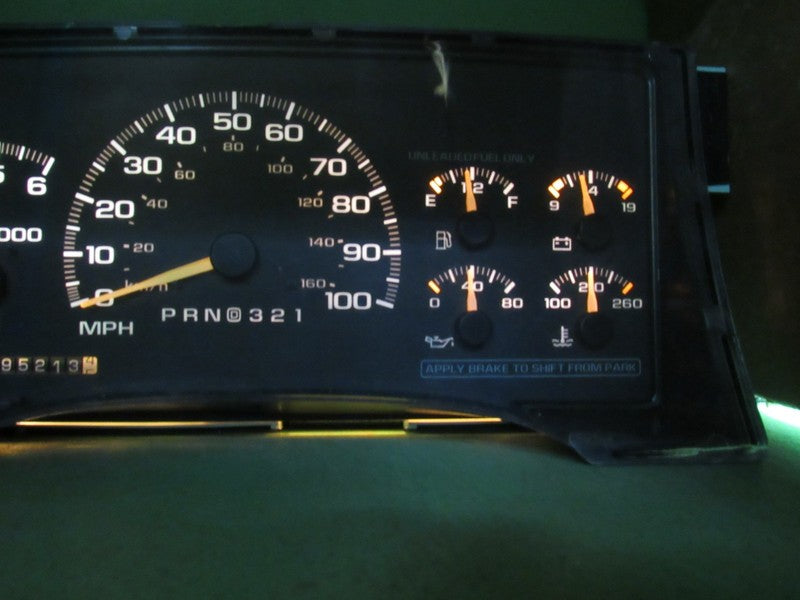 97-98 C/K TRUCK SUBURBAN INSTRUMENT GAUGE CLUSTER SPEEDO TACH 295K REB