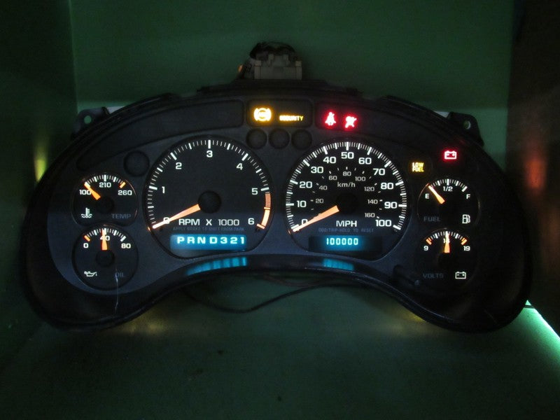 01-04 BLAZER S-10 SONOMA INSTRUMENT GAUGE CLUSTER SPEEDO TACH MILEAGE 