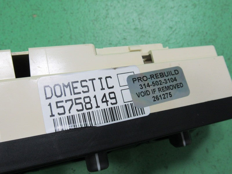 15758149 00-02 TAHOE SILVERADO YUKON A/C AUTO CLIMATE TEMP CONTROL REB