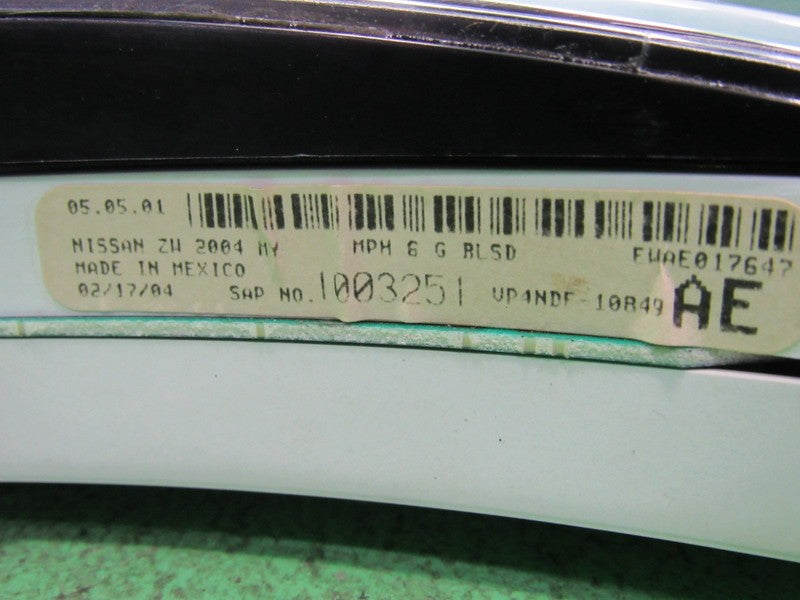 04 NISSAN TITAN INSTRUMENT GAUGE CLUSTER GAUGES SPEEDO TACH 109K TESTE