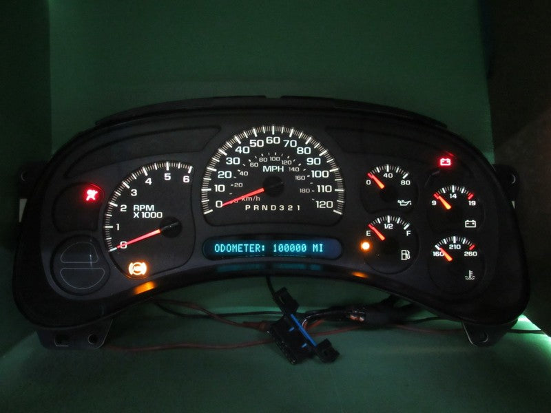 06-07 SILVERADO SIERRA TAHOE INSTRUMENT GAUGE CLUSTER MILEAGE PROG REB