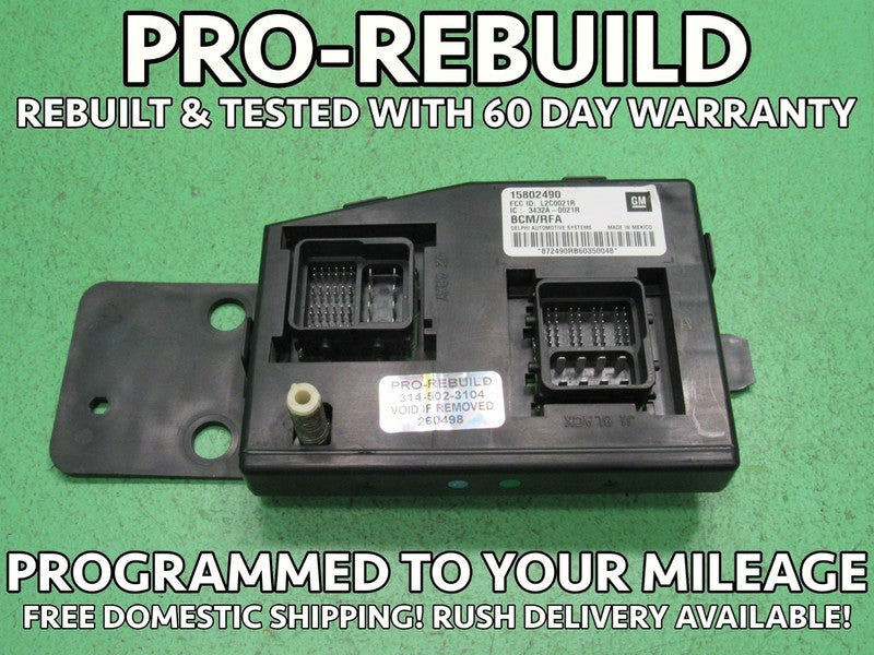 05-06 COLORADO CANYON i280 BCM BODY CONTROL MODULE VIN AND MILEAGE PRO