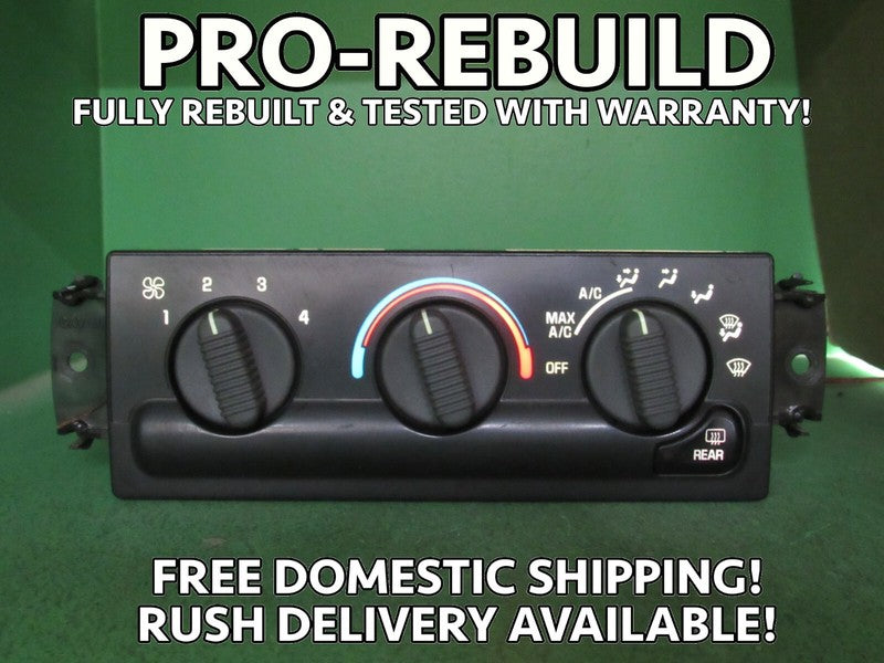 16250535 99-05 S10 BLAZER ENVOY C60 A/C MANUAL CLIMATE TEMP CONTROL RE