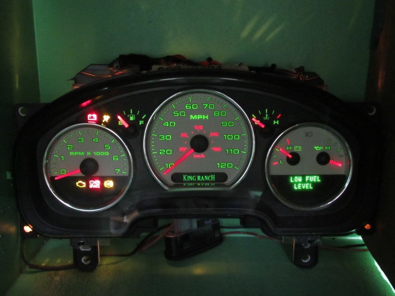 04-05 F150 KING RANCH INSTRUMENT GAUGE CLUSTER GAUGES SPEEDO TACH 228K