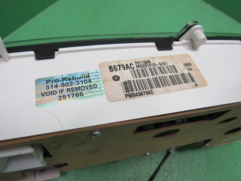00-01 DODGE RAM GAS INSTRUMENT GAUGE CLUSTER SPEEDOMETER TACH 210K TES