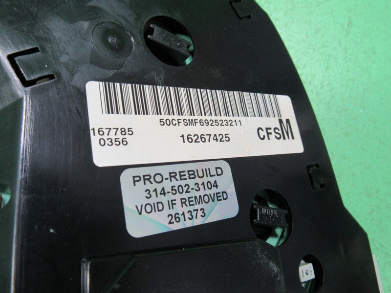 00 S-10 SONOMA HOMBRE AT INSTRUMENT GAUGE CLUSTER SPEEDO TACH MILEAGE 