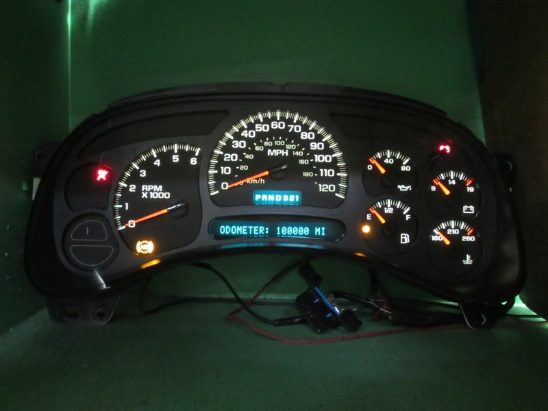 03-05 SILVERADO SIERRA TAHOE INSTRUMENT GAUGE CLUSTER MILEAGE PROG REB