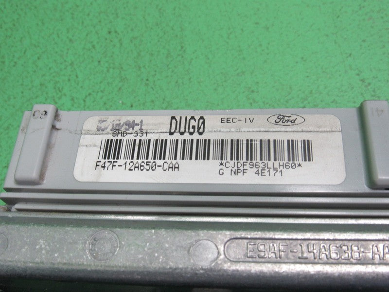 DUG0 94 FORD RANGER 3.0 ECU ECM PCM ENGINE COMPUTER F47F-12A650-CAA RE