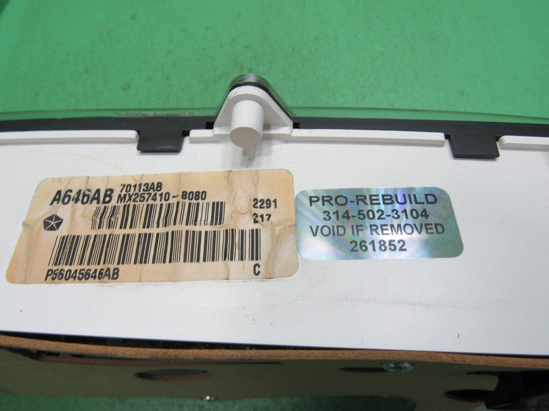 01-04 DODGE DAKOTA MPH INSTRUMENT GAUGE CLUSTER SPEEDO TACH MILEAGE PR
