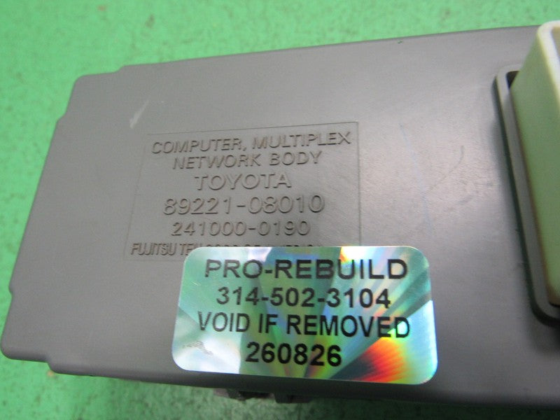89221-08010 01-03 TOYOTA SIENNA MULTIPLEX NETWORK BODY CONTROL MODULE 