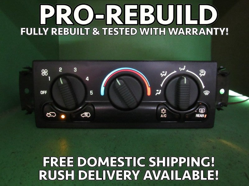 15054698 99-02 SIERRA SILVERADO YUKON AC MANUAL CLIMATE TEMP CONTROL R