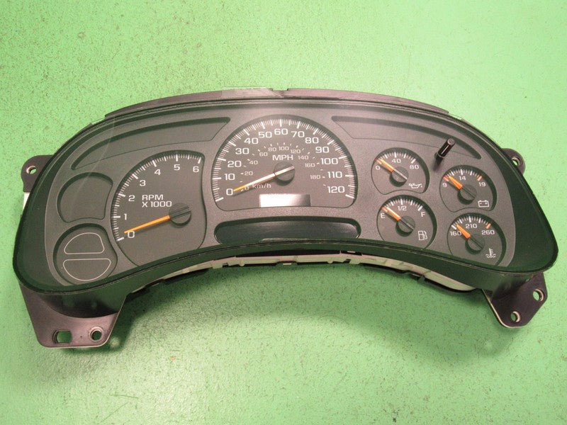 03-04 SILVERADO SIERRA TAHOE INSTRUMENT GAUGE CLUSTER MILEAGE PROG REB