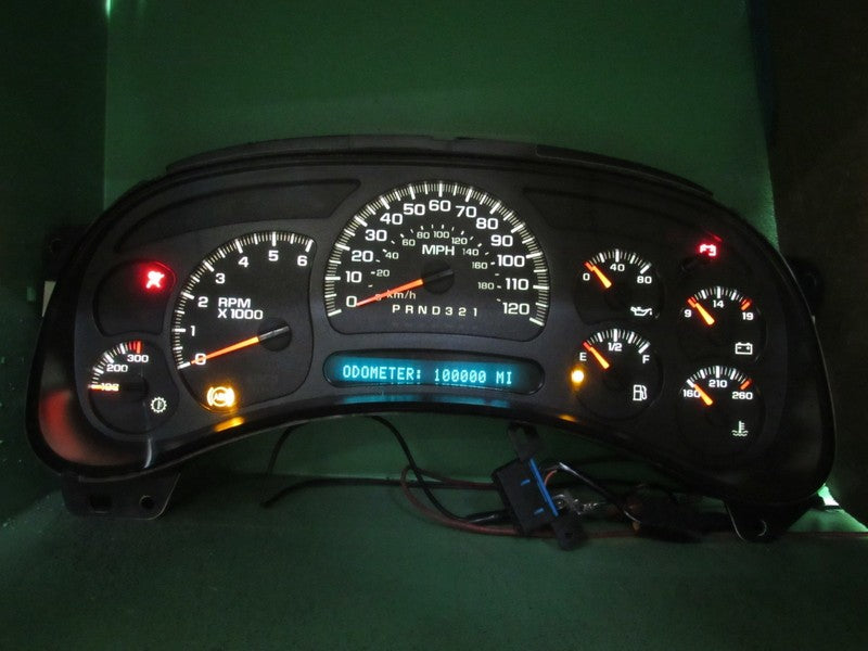 06-07 SILVERADO SIERRA INSTRUMENT GAUGE CLUSTER SPEEDO MILEAGE PROG RE