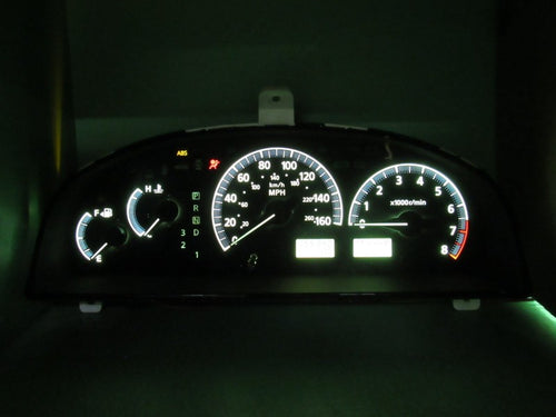 02-04 I35 BASE INSTRUMENT GAUGE CLUSTER GAUGES SPEEDO TACH 155k TESTED