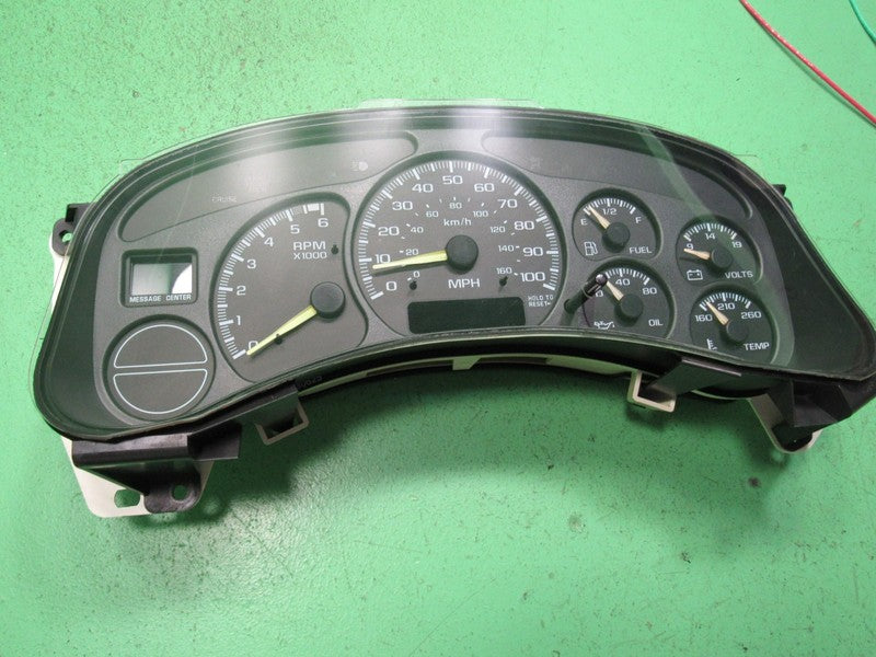 01-02 SIERRA SILVERADO MT INSTRUMENT GAUGE CLUSTER SPEEDO TACH MILEAGE