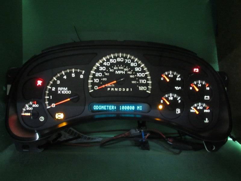 06-07 SILVERADO SIERRA INSTRUMENT GAUGE CLUSTER SPEEDO MILEAGE PROG RE