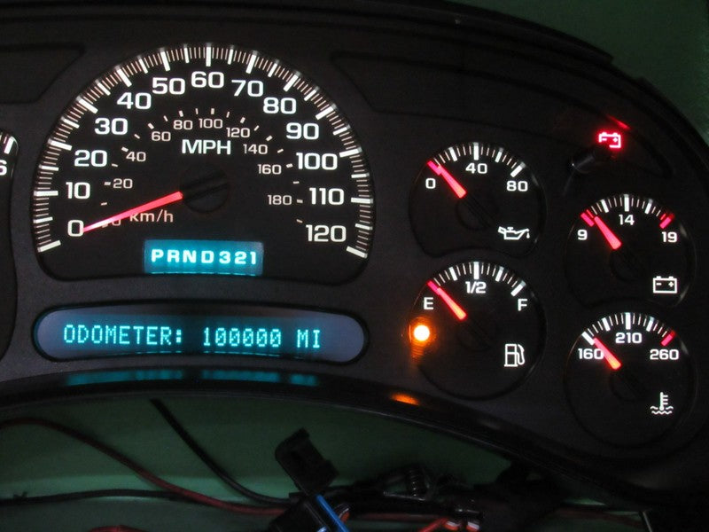 03-05 SILVERADO SIERRA TAHOE INSTRUMENT GAUGE CLUSTER MILEAGE PROG REB