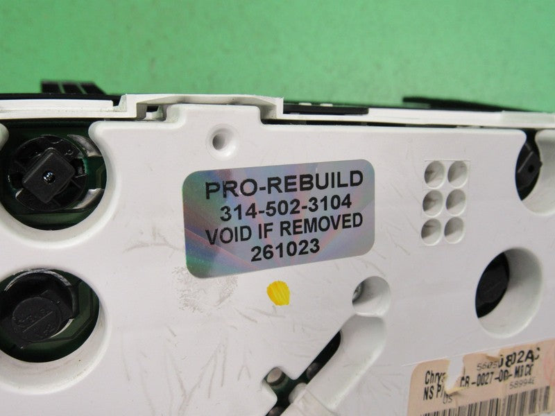 02-04 JEEP GRAND CHEROKEE WJ INSTRUMENT GAUGE CLUSTER MILEAGE PROG REB