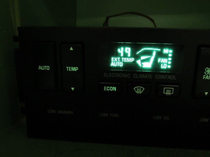 16157334 92-93 BUICK ROADMASTER A/C DIGITAL TEMP CLIMATE CONTROL REBUI