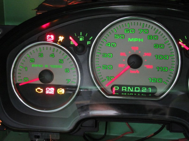 04-05 F150 LARIAT INSTRUMENT GAUGE CLUSTER GAUGES SPEEDO TACH 152K TES