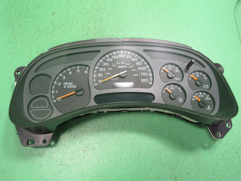 03-04 SILVERADO SIERRA TAHOE INSTRUMENT GAUGE CLUSTER MILEAGE PROG REB