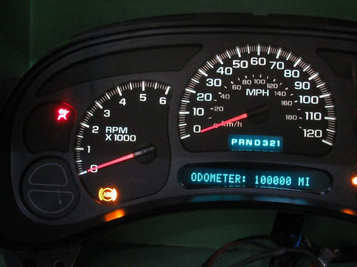 03-05 SILVERADO SIERRA TAHOE INSTRUMENT GAUGE CLUSTER MILEAGE PROG REB
