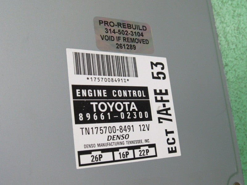 89661-02300 96-97 COROLLA 7AFE ECU ECM PCM ENGINE COMPUTER CONTROL REB