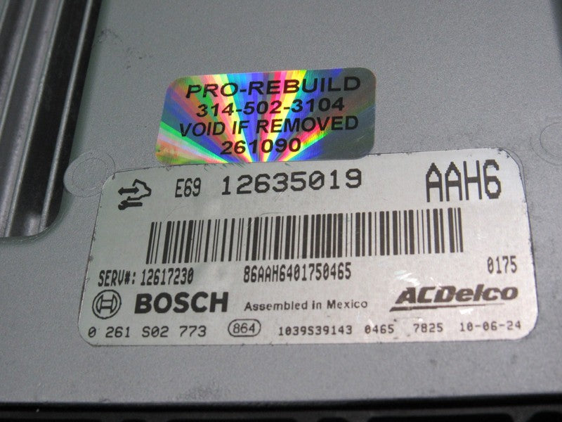 12617230 CAMARO STS CTS TRAVERSE E69 3.6L PCM ECM ECU ENGINE COMPUTER 
