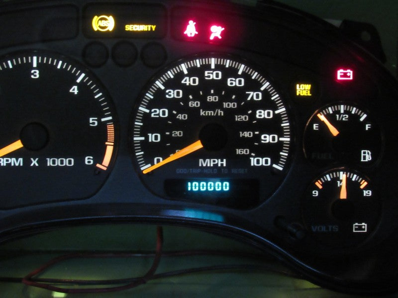01-04 S-10 SONOMA 4.3 MT INSTRUMENT GAUGE CLUSTER SPEEDO TACH MILEAGE 