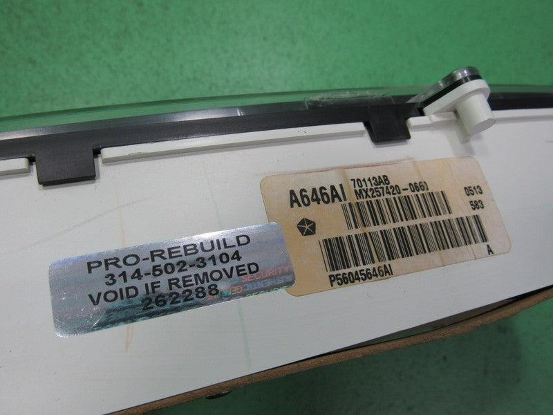 01-04 DODGE DAKOTA MPH INSTRUMENT GAUGE CLUSTER SPEEDO TACH MILEAGE PR