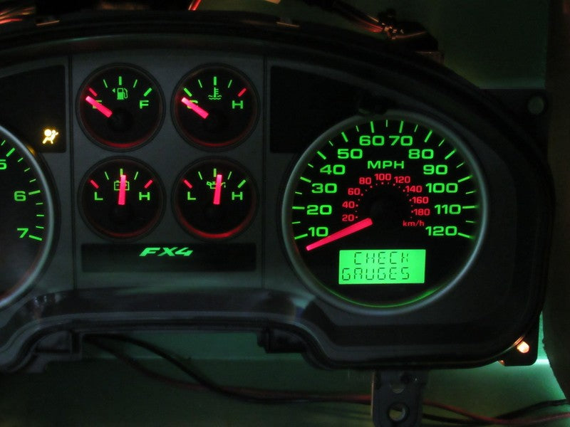 07-08 F150 FX4 SPORT INSTRUMENT GAUGE CLUSTER GAUGES SPEEDO TACH MILEA