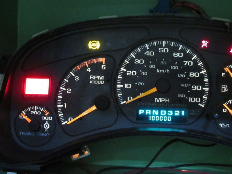 01-02 SILVERADO SIERRA DURAMAX HD INSTRUMENT CLUSTER MILEAGE PROG REBU
