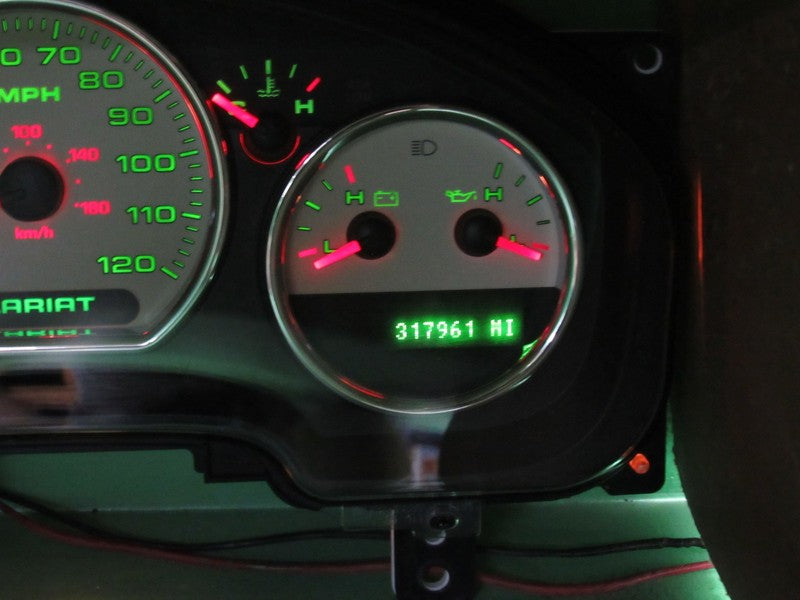 04-05 F150 LARIAT INSTRUMENT GAUGE CLUSTER GAUGES SPEEDO TACH 317K TES