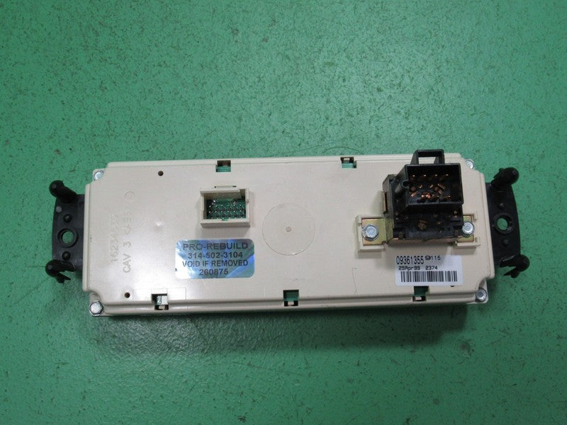 09361355 99-02 SIERRA SILVERADO TAHOE AC MANUAL CLIMATE TEMP CONTROL R