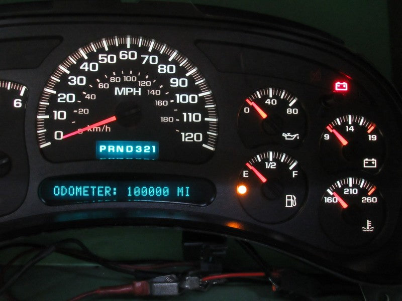03-05 SILVERADO SIERRA TAHOE INSTRUMENT GAUGE CLUSTER MILEAGE PROG REB