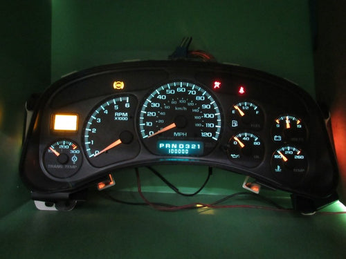 01-02 YUKON SIERRA DENALI INSTRUMENT GAUGE CLUSTER SPEEDO TACH MILEAGE