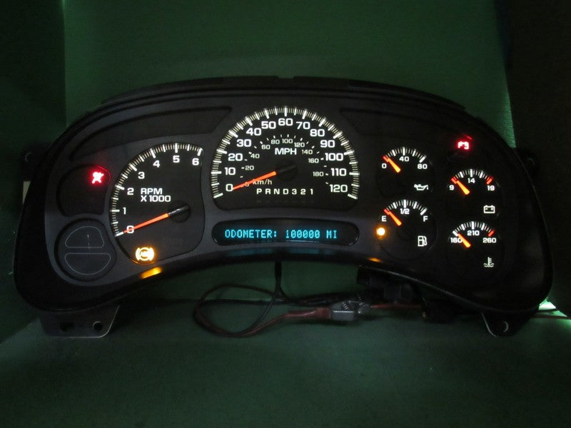 06-07 SILVERADO SIERRA TAHOE INSTRUMENT GAUGE CLUSTER MILEAGE PROG REB