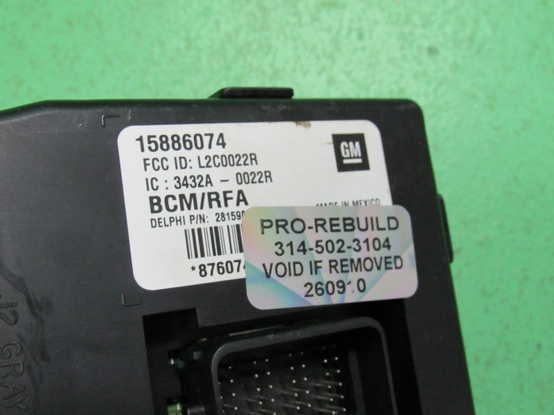 10 COLORADO BCM BODY CONTROL MODULE VIN AND MILEAGE PROGRAMMED 0910