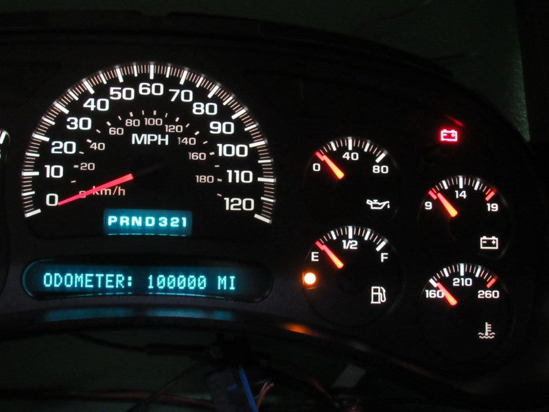 03-05 SILVERADO SIERRA TAHOE INSTRUMENT GAUGE CLUSTER MILEAGE PROG REB
