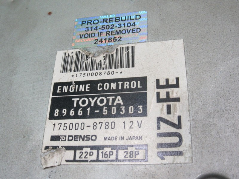 89661-50303 96 LEXUS LS400 ECU ECM PCM ENGINE COMPUTER CONTROL REBUILT