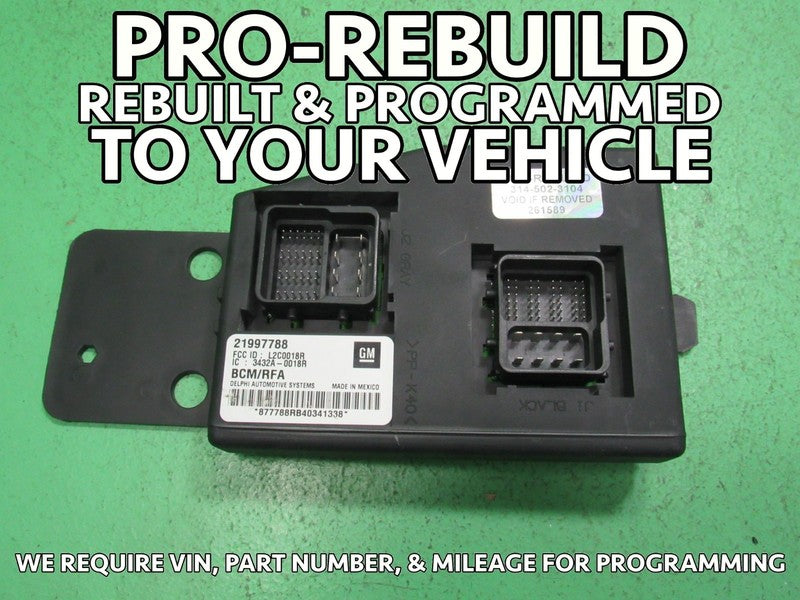 04 COLORADO CANYON BCM BODY CONTROL MODULE VIN AND MILEAGE PROGRAMMED 