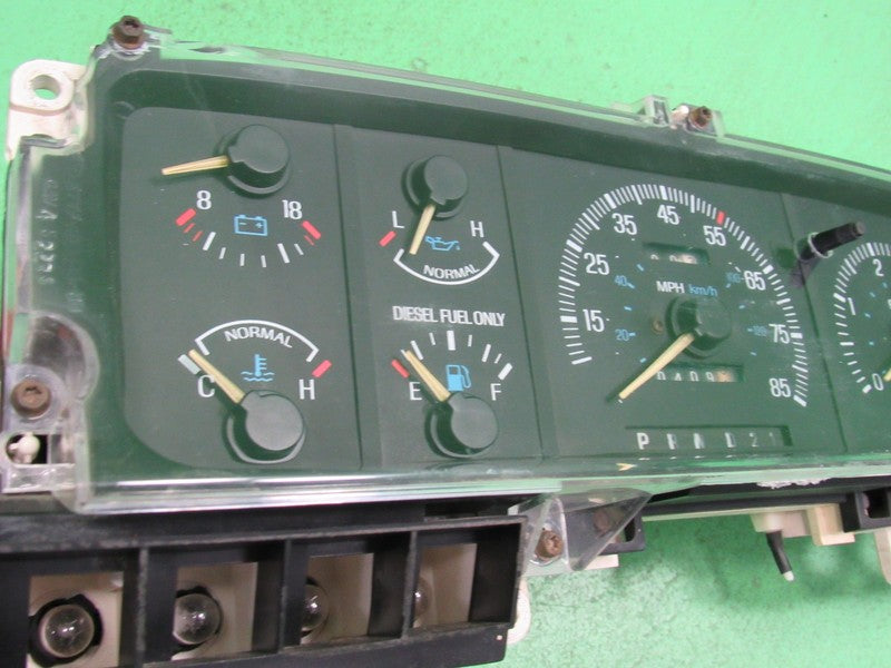 87-91 FORD F250 F350 DIESEL AT INSTRUMENT GAUGE CLUSTER SPEEDO TACH TE