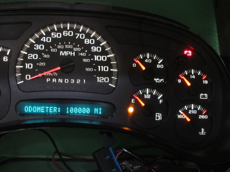 06-07 SILVERADO SIERRA INSTRUMENT GAUGE CLUSTER SPEEDO MILEAGE PROG RE