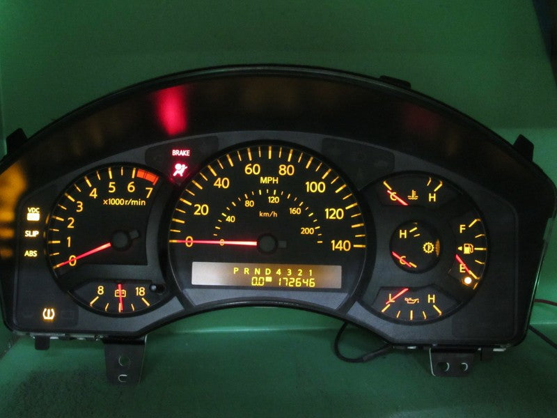 07 NISSAN TITAN INSTRUMENT GAUGE CLUSTER GAUGES SPEEDO TACH 172K TESTE