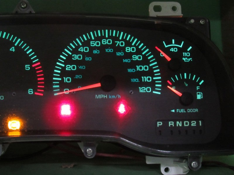 00-01 DODGE RAM GAS INSTRUMENT GAUGE CLUSTER SPEEDOMETER TACH 265K TES