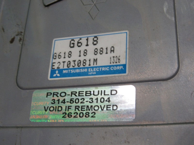 G618 90-93 MAZDA B2600i 2.6 ECU ECM PCM ENGINE COMPUTER G618 18 881 RE