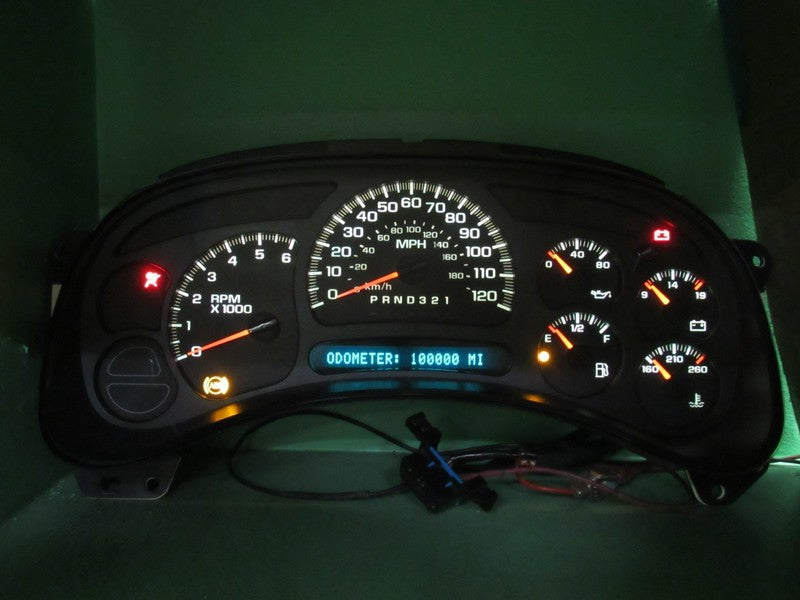 06-07 SILVERADO SIERRA TAHOE INSTRUMENT GAUGE CLUSTER MILEAGE PROG REB