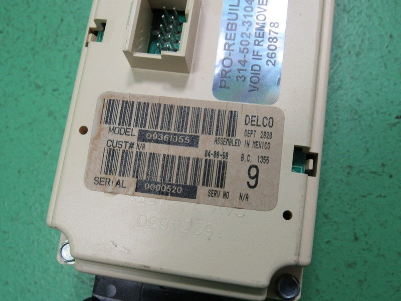 09361355 99-02 SIERRA SILVERADO TAHOE AC MANUAL CLIMATE TEMP CONTROL R