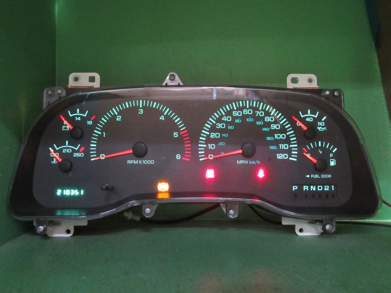 00-01 DODGE RAM GAS INSTRUMENT GAUGE CLUSTER SPEEDOMETER TACH 210K TES