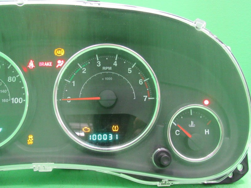11 WRANGLER JK 100 MPH INSTRUMENT GAUGE CLUSTER SPEEDO TACH MILEAGE PR